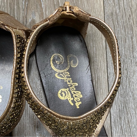 Seychelles Women’s Beaded Open Toe Sandals Leather Ankle Strap Size 7.5 - Picture 9 of 16